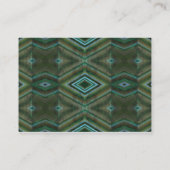 Olijfgroen en Blauwgroen patroon Visitekaartje (Achterkant)