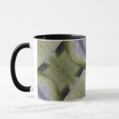 Olijfgroen en Paarse kunst Deco Abstracte Mok (Links)