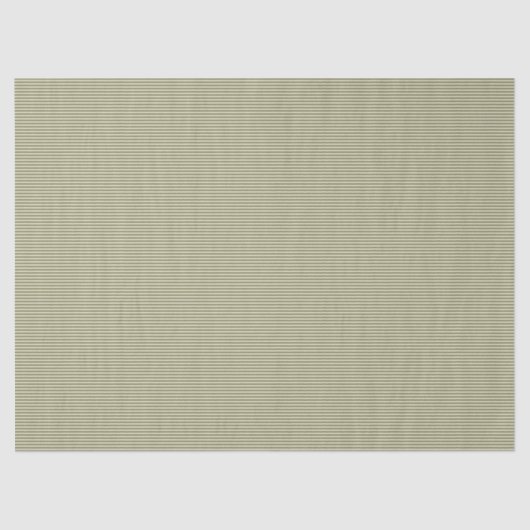Olijfgroen en Tan Thin Stripes Tissuepapier (Voorkant)