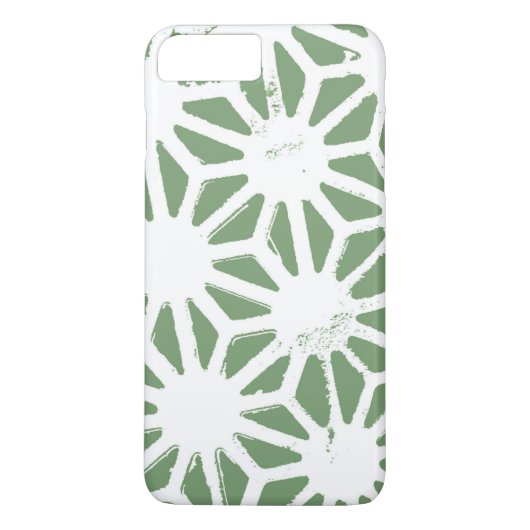 Olijfgroen en wit geometrisch patroon Case-Mate iPhone case (Achterkant)