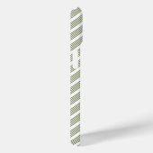 Olijfgroen en wit vijf strepenpatroon Case-Mate iPhone case (Achterkant / Rechts)