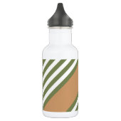 Olijfgroen en wit, vijf strippen, geelbruin waterfles (Links)