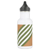 Olijfgroen en wit, vijf strippen, geelbruin waterfles (Rechts)
