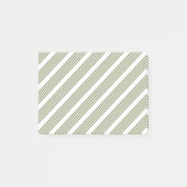 Olijfgroen en wit vijfstrips post-it® notes (Voorkant)