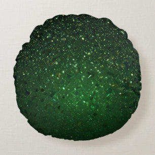 Olijfgroen Glitter Rond Kussen