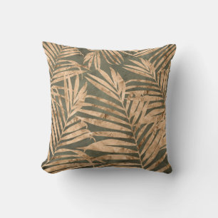 Olijfgroen/Gouden Blad /Zebra Omkeerbare Kussen