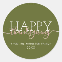 Olijfgroen Happy thanksgiving