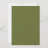 Olijfgroen Ivoor Oud Geld Trouwtafel Nummer Kaart (Achterkant)