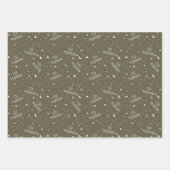 Olijfgroen Kinder Eid Mubarak Inpakpapier Vel (Voorkant 2)