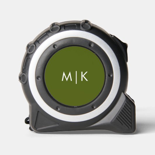 Olijfgroen | Modern Monogram Rolmaat (Voorkant)