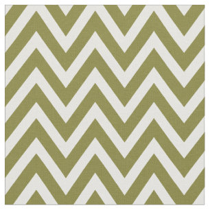 Olijfgroen Moderne Chevron strepen Stof