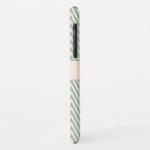 Olijfgroen monogram met Chevron patroon Case-Mate iPhone Case (Achterkant/links)