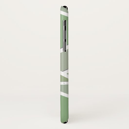 Olijfgroen mozaïekpatroon Case-Mate iPhone case (Achterkant/links)