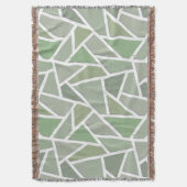 Olijfgroen mozaïekpatroon deken (Voorkant Verticaal)