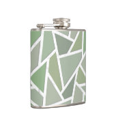 Olijfgroen mozaïekpatroon heupfles (Rechts)