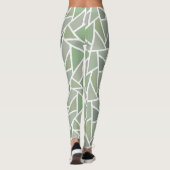 Olijfgroen mozaïekpatroon leggings (Achterkant)