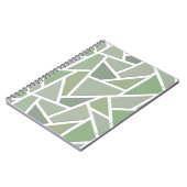 Olijfgroen mozaïekpatroon notitieboek (Linkerzijde)