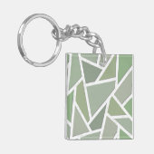 Olijfgroen mozaïekpatroon sleutelhanger (Voorkant Links)