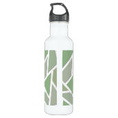 Olijfgroen mozaïekpatroon waterfles (Achterkant)