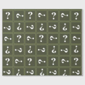 Olijfgroen mysterie cadeaupapier (Vlak)