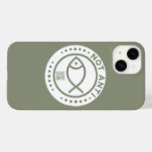 Olijfgroen NotAntiFish telefoonhoesje Case-Mate iPhone Case (Achterkant (horizontaal))