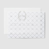 Olijfgroen ovaal monogram save the date bruiloft vellum uitnodigingen (Offset (Uitnodiging))
