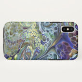 Olijfgroen, paars blauw, abstract Case-Mate iPhone case (Achterkant (horizontaal))