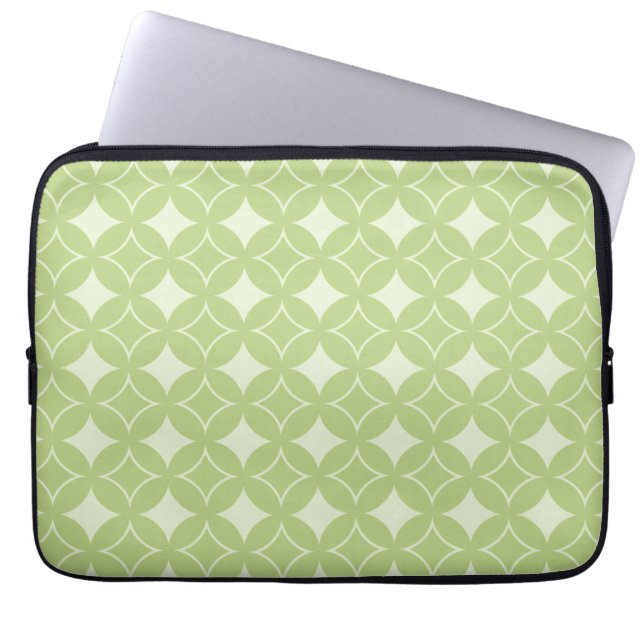 Olijfgroen schildpad laptop sleeve (Voorkant)