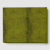 Olijfgroen Stijlvol Trendy Aangepaste Bruiloft Gastenboek (Achterkant)