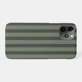 Olijfgroen Tik Gestreept Modern Case-Mate iPhone Case (Achterkant (horizontaal))
