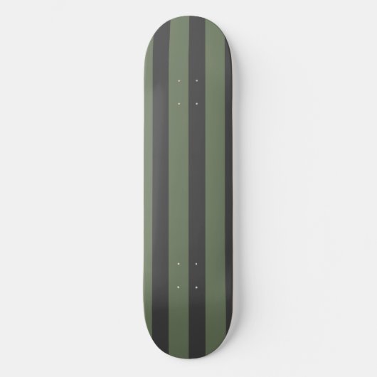 Olijfgroen Tik Gestreept Modern Skateboard (Voorkant)