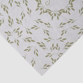 Olijfgroene bladeren Natuurlijke havermout Rustic  Tissuepapier (Detail)