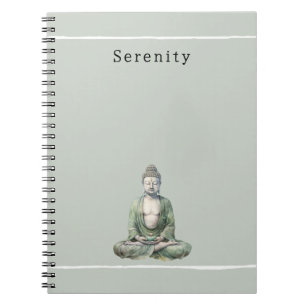 Olijfgroene Boeddha-meditatie Persoonlijk Notitieboek