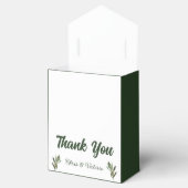 Olijfgroene bruiloft gunst box bedankdoosjes (Geopend)