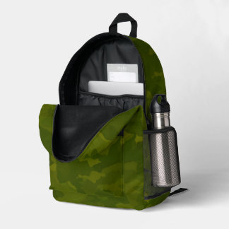 Olijfgroene camouflagepatroon bedrukte rugzak