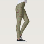 Olijfgroene en rode Leggings (Rechts)