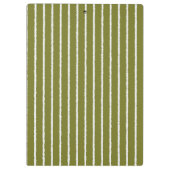 Olijfgroene en witte strepen met Uneven-lijnen Klembord (Achterkant)