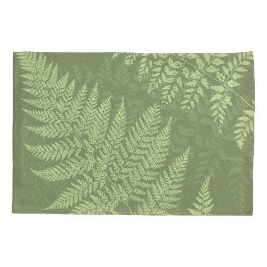 Olijfgroene fern kussensloop (Achterkant)