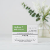 Olijfgroene hoek — RESUME Visitekaartjes (Staand voorkant)