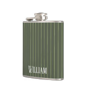 Olijfgroene instripsoorten heupfles (Links)