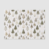 Olijfgroene kerstbomen tissuepapier (Voorkant)