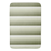 Olijfgroene schaduwstrepen badmat (Voorkant Verticaal)