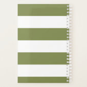 Olijfgroene streep planner (Achterkant)