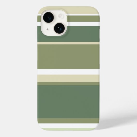 Olijfgroene strepen Case-Mate iPhone case (Achterkant)