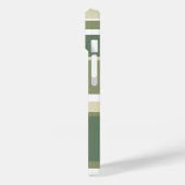 Olijfgroene strepen Case-Mate iPhone case (Achterkant / Links)
