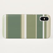 Olijfgroene strepen Case-Mate iPhone case (Achterkant (horizontaal))
