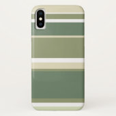 Olijfgroene strepen Case-Mate iPhone case (Achterkant)
