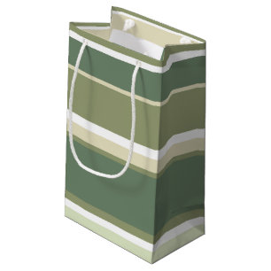 Olijfgroene strepen klein cadeauzakje