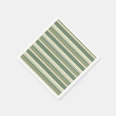 Olijfgroene strepen servet (Hoek)