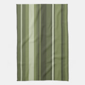Olijfgroene strepen theedoek (Verticaal)